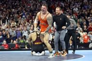 Taylor and Hendrickson at the 2025 NCAA Division I Men's Wrestling Championship -Source: Getty)